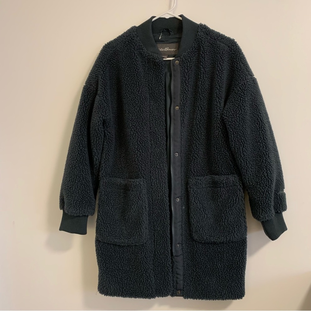 Eddie Bauer Dark Teal XS Teddy Coat